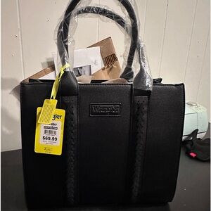 Black leather purse